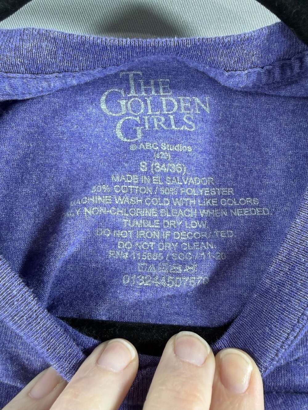 The Golden Girls ABC Studios Crocodile Group Photo Purple Graphic T-Shirt - Picture 3 of 8